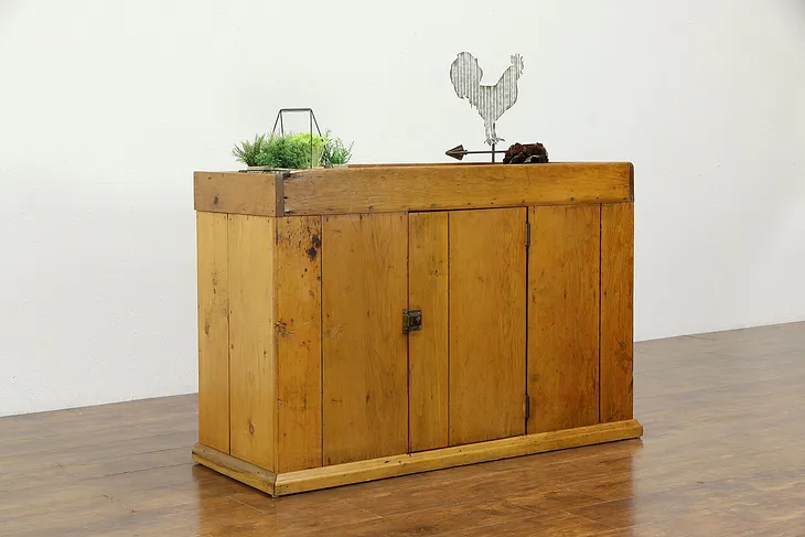 Country Pine Farmhouse Kitchen Pantry Antique Dry Sink #35496
