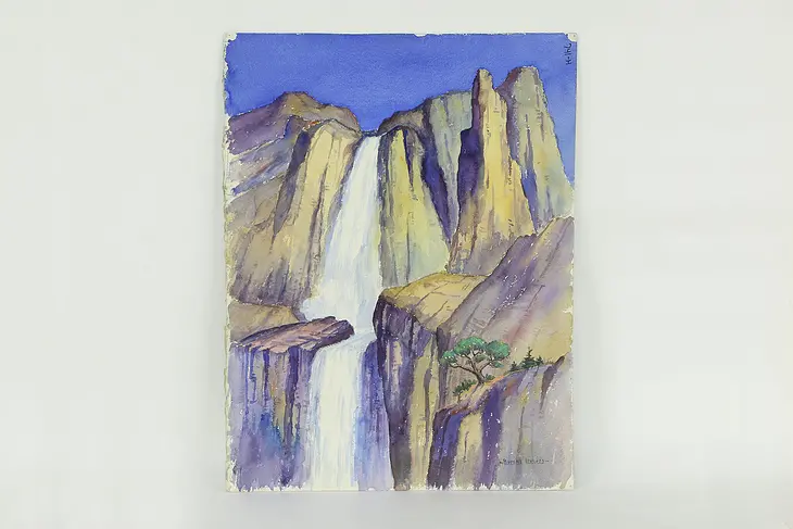 Mountains & Cascades Original Double Watercolor Painting, Rupert Lovejoy #35045