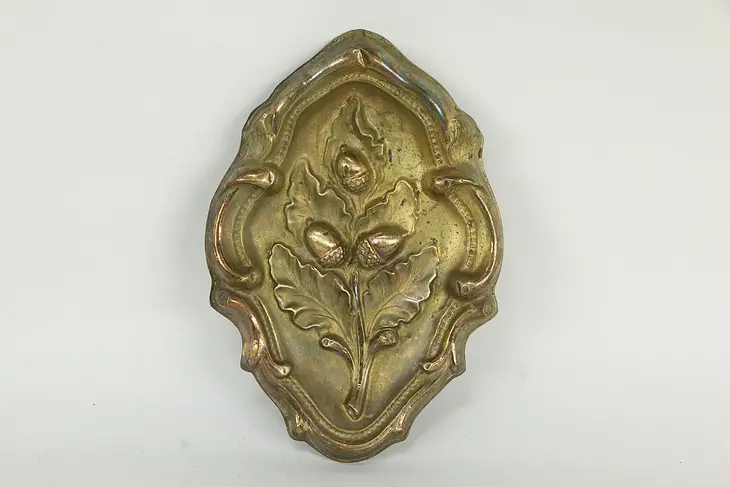 Victorian Antique Gold Plated Oak Leaf & Acorn Valance Fragment #35145