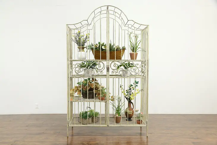 Wrought Iron Wine Cage, Display Cabinet, or Greenhouse #35370