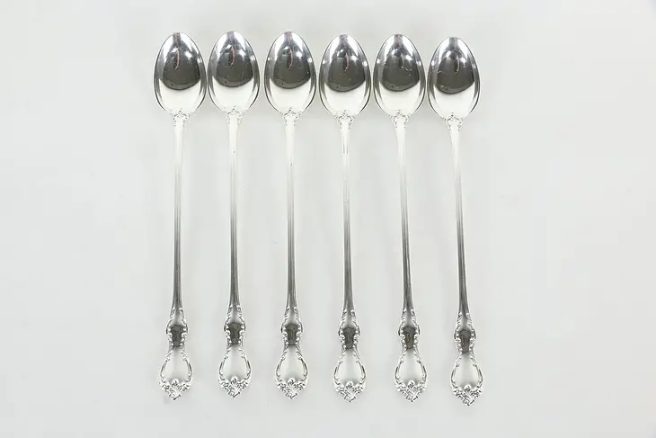 Towle Debussy Pattern Sterling Silver Set of 6 Ice Tea Spoons #36030