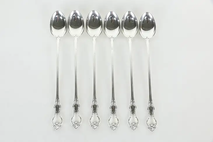 Towle Debussy Pattern Sterling Silver Set of 6 Ice Tea Spoons #36030