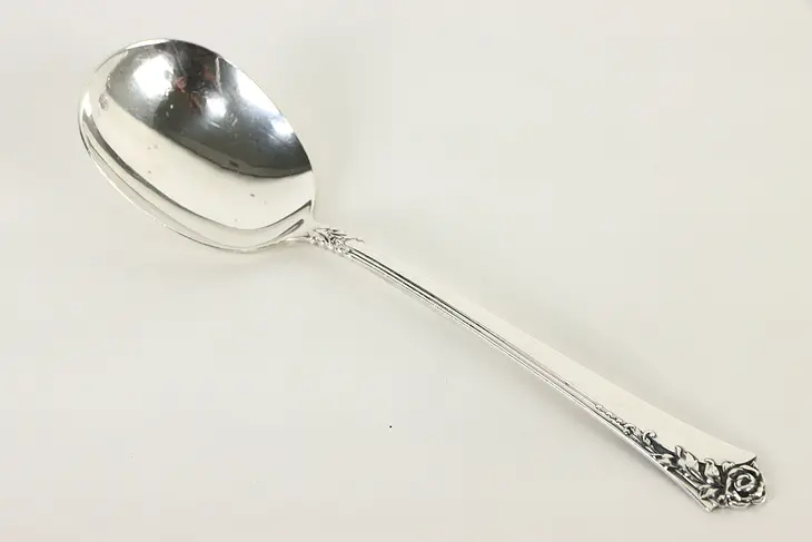 Sterling Silver Heirloom Damask Rose Jelly Spoon Sugar Shell 6" #36915