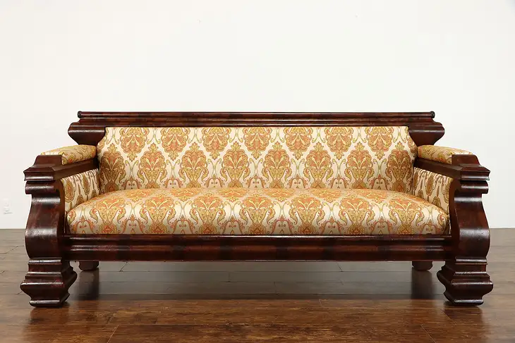 Sofa, Flame Mahogany, New Upholstery #37600