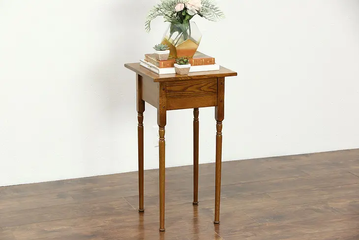 Oak 1920 Antique Nightstand, Pedestal or Plant Stand