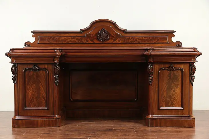 Victorian Antique English Mahogany Sideboard, Server or Hall Console  #29569