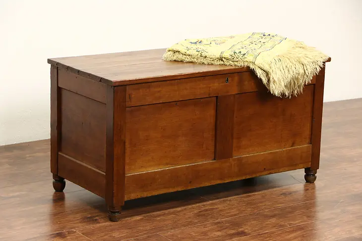 Country Cherry 1900 Antique Trunk, Chest or Coffee Table