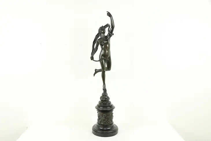 Fortuna Bronze Antique Sculpture Goddess of Fortune after Giambologna #31238
