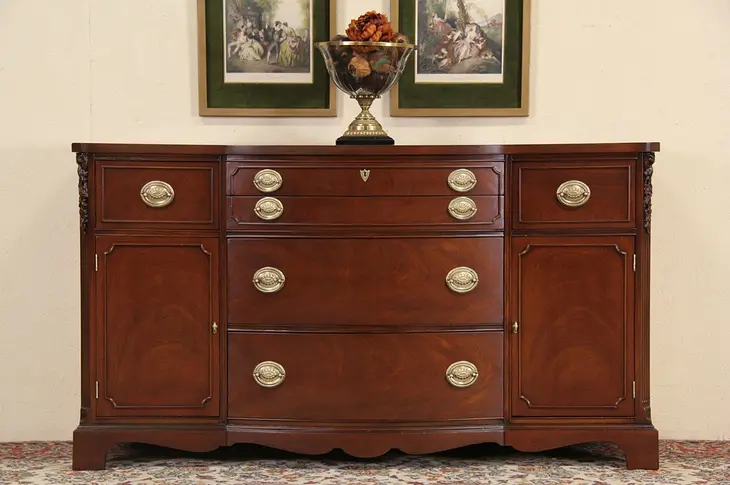 Mahogany Traditional Vintage Sideboard, Server or Buffet