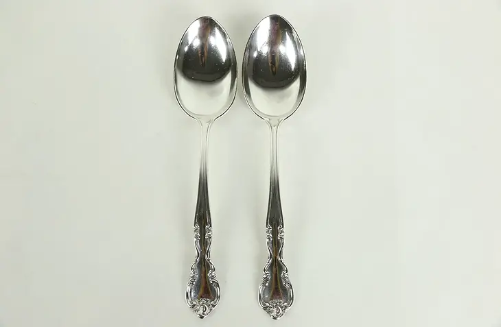 Easterling Sterling Silver American Classic Pair of Serving Spoons