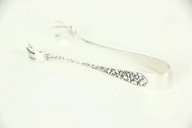 Sugar Tongs, Repousse Sterling Silver by Kirk Stieff