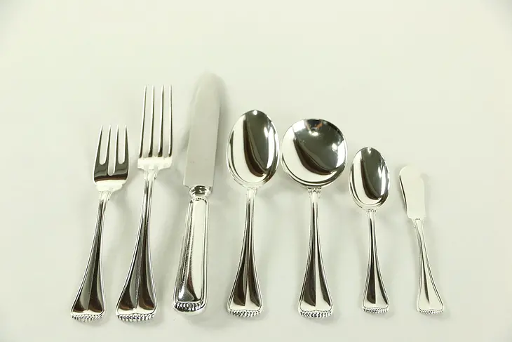 Buccellatti Milano pattern Sterling Silver 7 pc. Place Setting, Italy