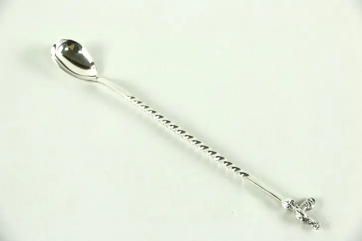 Reed & Barton Signed Silverplate Rooster Cocktail Spoon