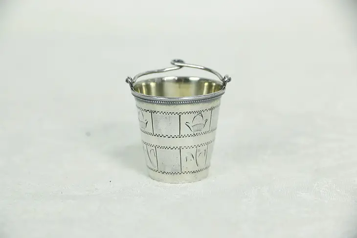 Japanese Silver Miniature Salt Sprinkling Bucket