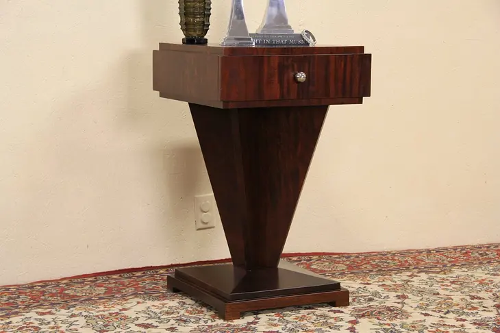 Midcentury Modern 1950's Vintage Artwork Pedestal, End Table or Nightstand