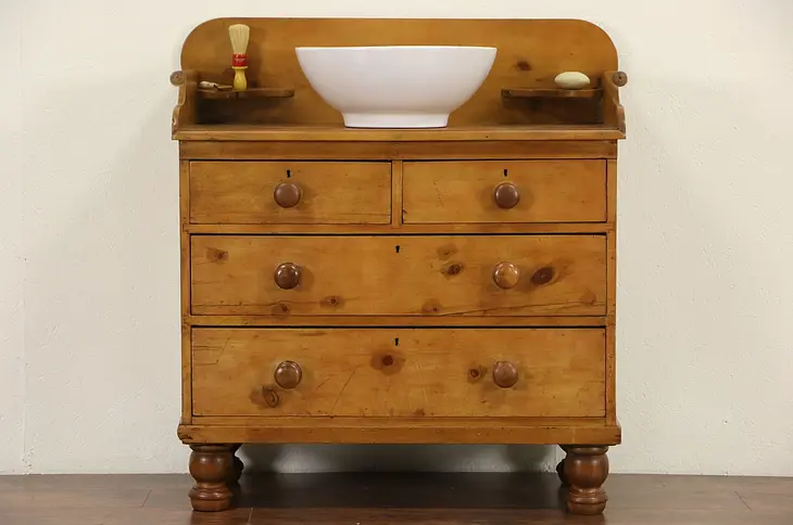 Scottish Country Pine 1860's Antique Chest, Dresser or Washstand