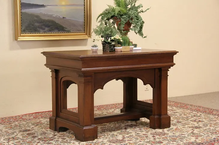 Oak 1900 Antique Hall, Reception or Foyer Table