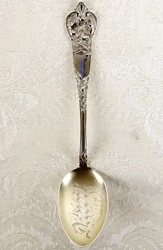 Detroit Mich. Sterling Silver 1890's Antique Souvenir Spoon