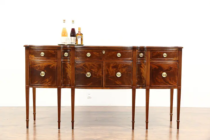 Traditional Mahogany Sideboard, Server or Buffet, 1930's Vintage Signed Romweber