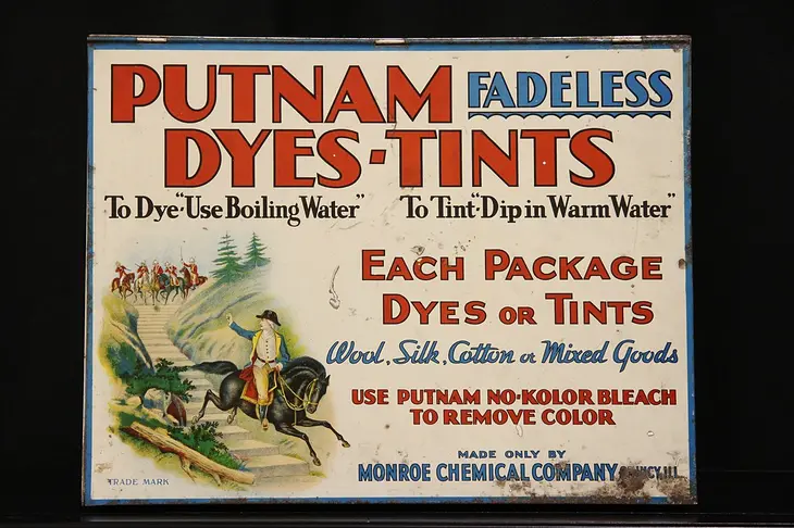Putnam Dyes & Tints in Store Advertizing Display Case, Pat. 1931