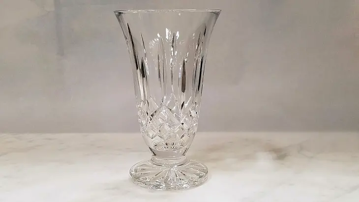 Waterford Signed Crystal 8-1/2" Vase