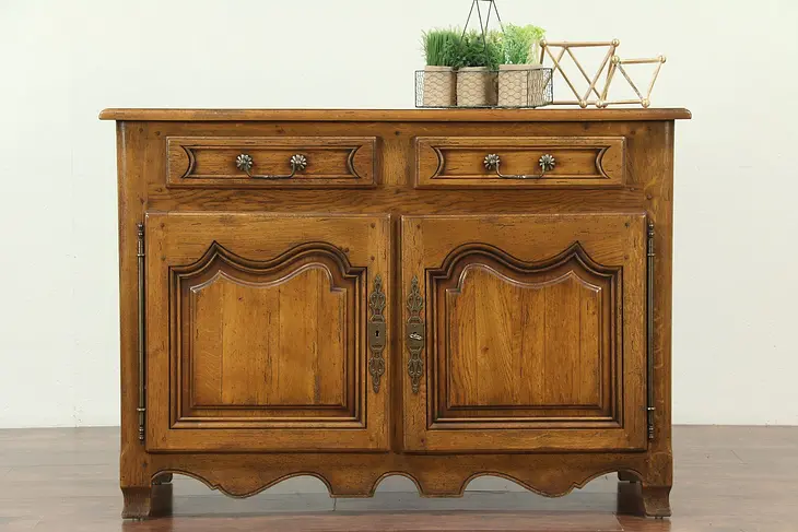 Country French Oak Server, Sideboard, Buffet or TV Console Cabinet  #28925