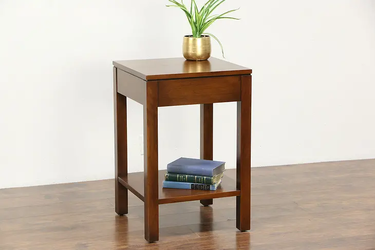 Stickley Signed Cherry Square End or Lamp Table, 2014