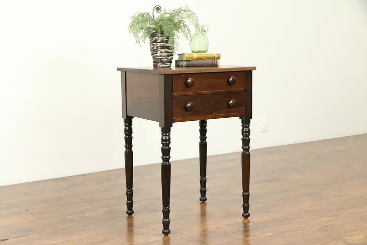 Rosewood Antique 1850 Lamp Table or Nightstand, Yonkers New York #31053