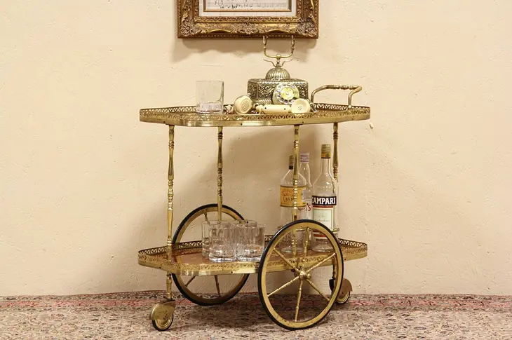 Italian Dessert or Beverage Cart, Tea Trolley