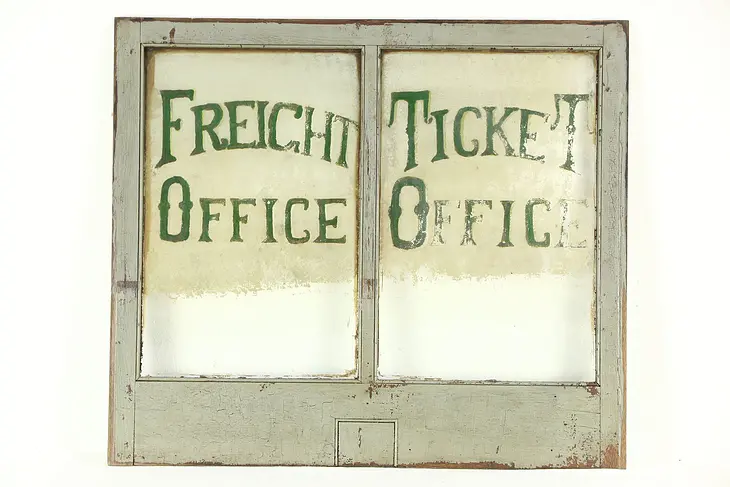 Tombstone Railroad  Antique Architectural Salvage Train Ticket & Freight Window
