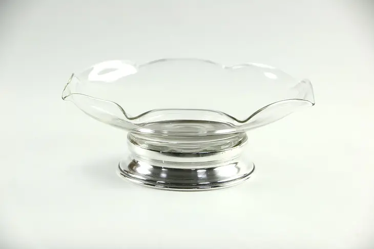 Wallace Sterling Silver & Glass Vintage Candy Dish