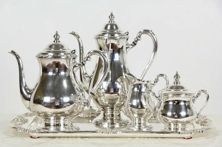 Camille by International 4 Pc. Silverplate Set, Vintage Coffee & Tea Service