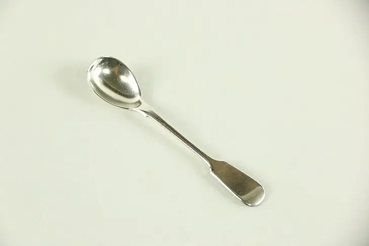 English Silverplate 1880 Antique Jelly or Sauce Serving Spoon, Signed TY & S
