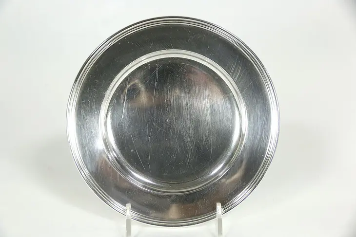 International Sterling Silver Signed Card Tray or 6" Plate