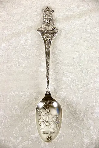St. Louis Sterling Antique 1890 Silver Souvenir Spoon, Signed Mermod & Jaggard
