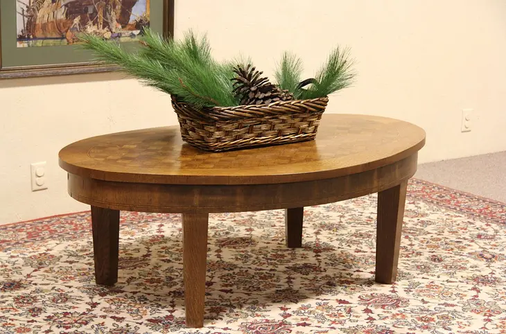 Oval Oak Coffee or Cocktail Table