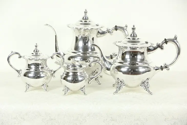 Sterling Silver Vintage Tea & Coffee Set, 4 pc. Japan 950