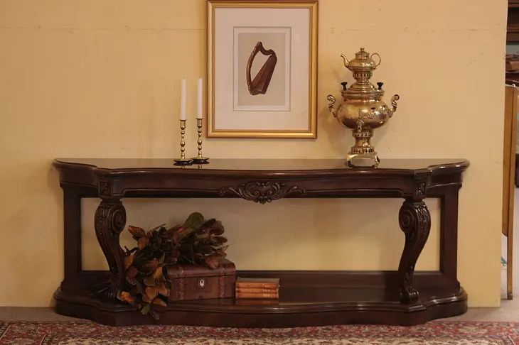 Karges Carved Sofa or Hall Table, Console