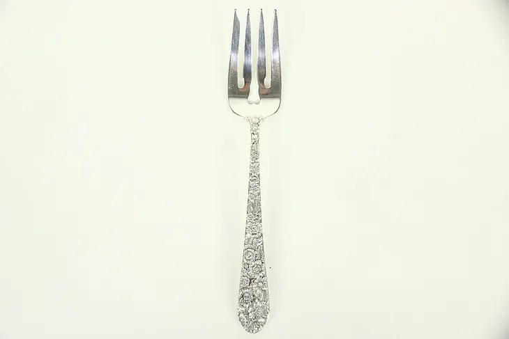 Salad Fork, Bridal Bouquet Sterling Silver by Alvin, Repousse Like, No Mono