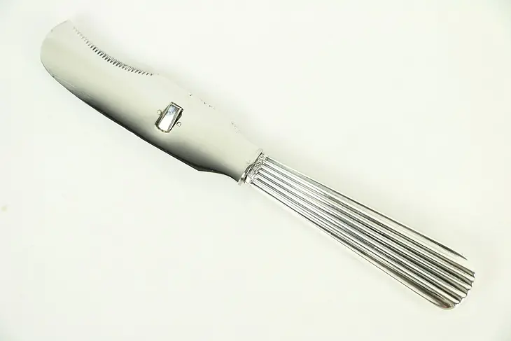 Sterling Silver Bar Knife, Stainless Solingen Blade, Twist Cutter #28900