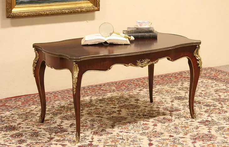 Rosewood 1920 Danish Coffee or Cocktail Table, Bronze Mounts
