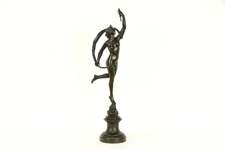 Fortuna Bronze Antique Sculpture Goddess of Fortune after Giambologna #30446