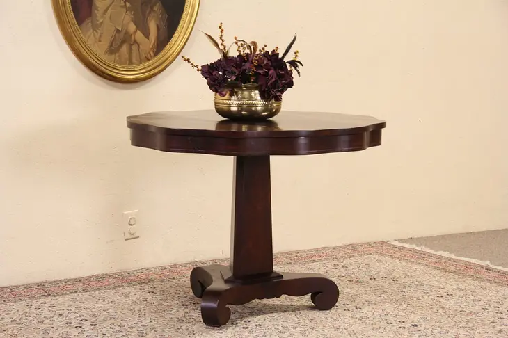 Empire 1840 Antique Mahogany Center or Lamp Table