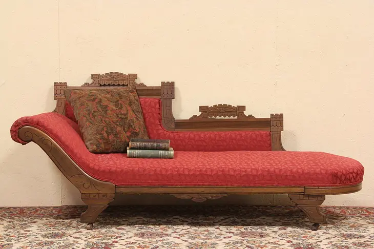 Eastlake 1880 Chaise Lounge or Fainting Couch