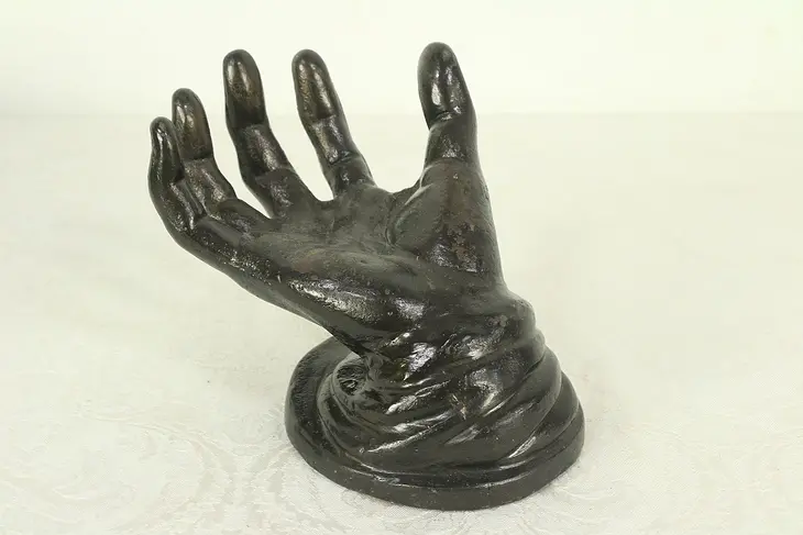 Hand Sculpture, Antique Cast Iron, Life Size #28963