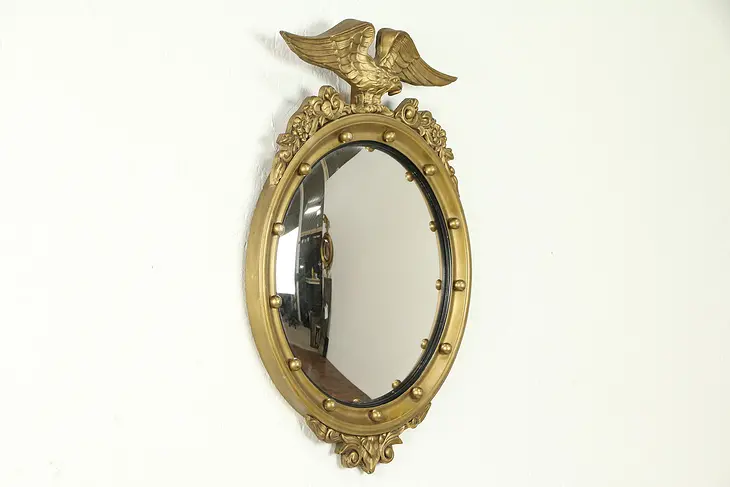 Federal Style Convex Wall Mirror with an Eagle #31290
