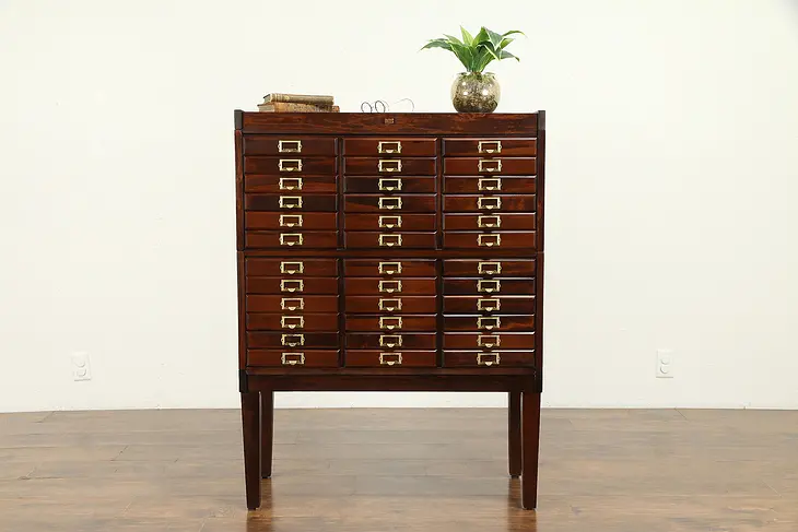 Stacking 36 Drawer Antique 1915 File, Collector or Music Cabinet, Weis #31278