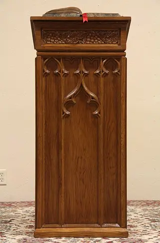 Gothic Design Lectern, Podium, Bible or Dictionary Stand