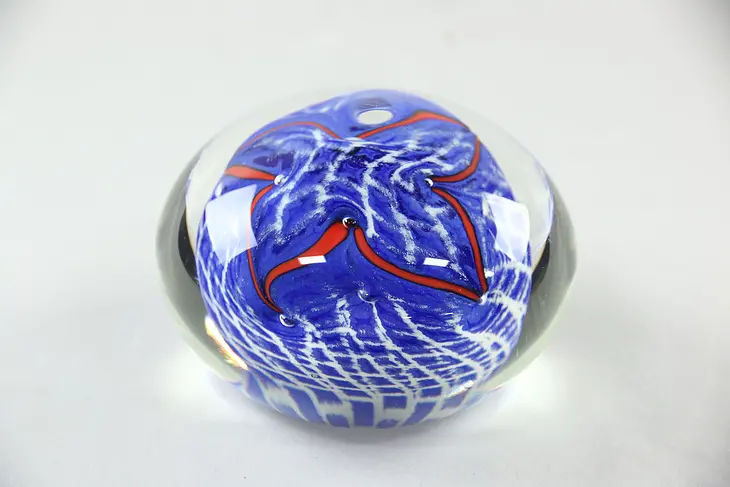 Dick Huss Signed 2003 Blown Glass Paperweight