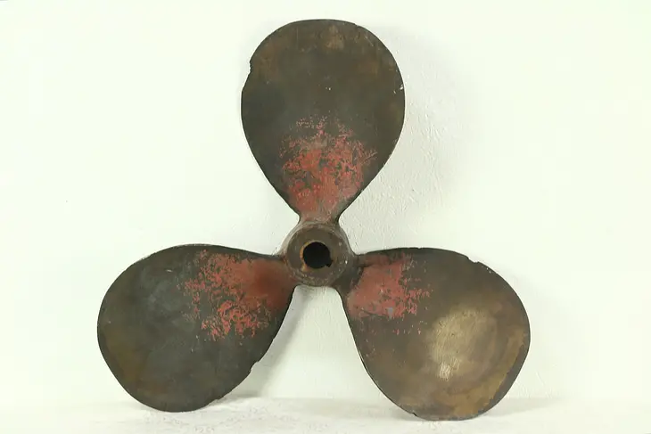 Ship or Boat Salvage Propeller, 28" Brass Nautical Antique, 75 lbs #28638